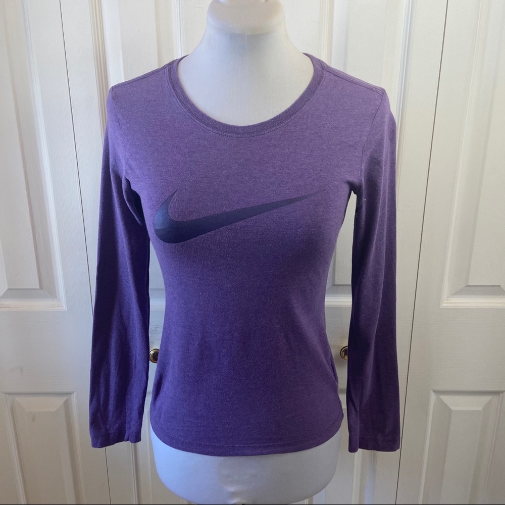 Nike Purple Long Sleeve Tee Shirt Top sz XS